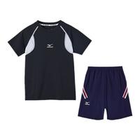 美津浓 MizunoKIDS儿童速干衣套装男女童短袖短裤夏季透气排汗冰感2025