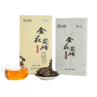 中茶牌茶叶 湖南安化黑茶 金花茯砖茶 2024年 单片装 800克 * 1片