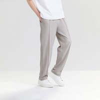 太平鸟男装休闲裤秋新款雪纺直筒垂感时尚潮牌男士抽绳长裤潮 （直筒）