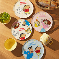【摩登主妇&蜡笔小新】陶瓷饭碗家用儿童碗可爱餐具个人碗具 蜡笔小新4.5英寸碗(小新)