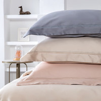 蓝铂(LINPURE)140支长绒棉四件套 城市灰 1.5米床 200*230cm