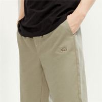 佐丹奴裤子男装纯棉梭织北极熊刺绣松紧腰束脚长裤 01114063 66 标志海军蓝 L