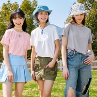 La Chapelle Sport拉夏贝尔防晒短袖t恤女夏季冰丝时尚百搭凉感速干运动吸汗上衣女 浅灰色(线织熊胸标) S /155(85-100斤) 浅灰色(猫耳女孩胸标) S(85-100斤)