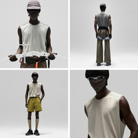 蕉内氮气501Dry Pro男士速干背心吸湿跑步运动打底宽松无袖夏 稻壳灰 M