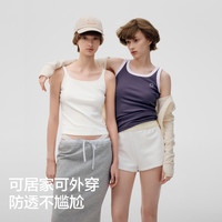 蕉内棉棉311Home男女背心带胸垫吊带睡衣春夏款内搭打底衫家居服 【女|宽肩】黑色 XL