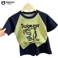 小猪班纳儿童短袖套装a类纯棉男女通T恤宝宝夏季服装短裤薄款夏装童装 T23纯棉套装小熊 120 cm