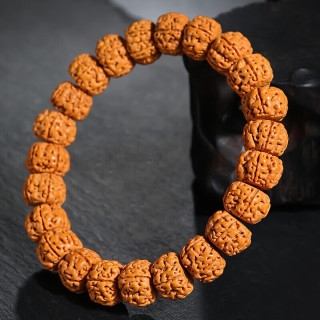 月印百川 金刚菩提手串 五瓣盘龙纹 8*11mm