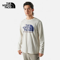 北面(The North Face)卫衣男女款春季胸前大LOGO纯棉长袖T恤86PX N3N(白色) XXL