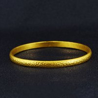 匠蕴黄金手镯男女足金999古法锤纹泥鳅背实心素圈手工镯子 面宽：5.5毫米 金重：40克 下单留言圈口 按实物金重退补