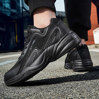 西域骆驼男鞋跑步鞋春季轻便休闲徒步鞋户外运动鞋男005W黑色44