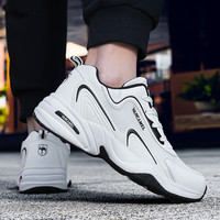 西域骆驼男鞋跑步鞋春季轻便休闲徒步鞋户外运动鞋男005W白色44