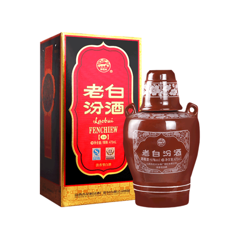 省37.51元】汾酒白酒_汾酒老白汾酒10 53%vol 清香型白酒475ml 单