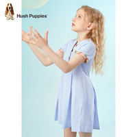 暇步士（Hush Puppies）童装儿童女童夏装棉面料透气舒适甜美优雅风连衣裙 深藏蓝 110 cm