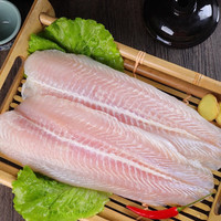 嫩个巴沙鱼片无骨无刺去皮无冰巴沙鱼柳火锅食材海鲜水产 1000g 【精品四片】
