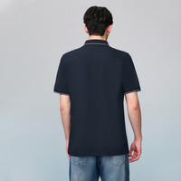 HLA海澜之家polo衫男士短袖商务男装t恤体恤上衣潮牌夏装 170/88A/M 黑色8D