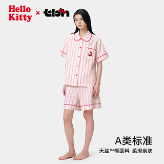 野兽派 Hello Kitty 天丝棉条纹家居服套装