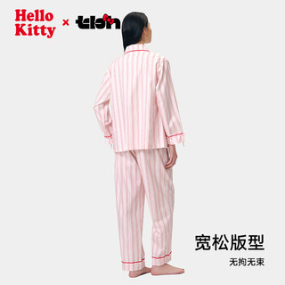 野兽派 Hello Kitty 天丝棉条纹家居服套装