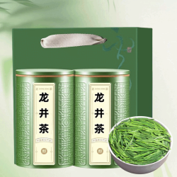 花小茵 龙井茶明前绿茶嫩芽浓香型绿茶罐装100g