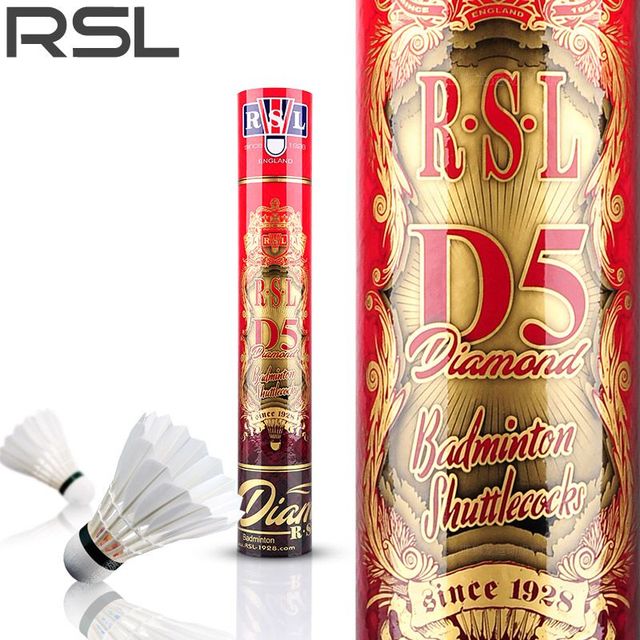百亿补贴：亚狮龙 RSL 2桶/10桶RSL亚狮龙D5羽毛球飞行稳定耐打比赛训练鹅毛12只装