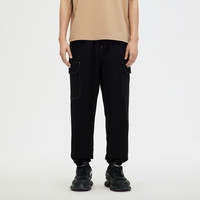 GXG男装  休闲束脚运动裤休闲工装风大口袋 23年春季 黑色 180/XL