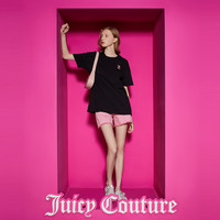 Juicy Couture橘滋T恤女2025年夏甜酷风撞色宽松美式短袖上衣 黑色 S