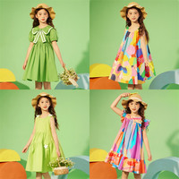 【笛牧夏季】女童连衣裙2025夏洋气小女孩棉布裙子 粉色小猫卫衣套装DMW027