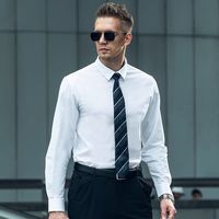 龙牙瑕疵品微瑕(介意者慎拍)三代暗轩商务长袖衬衫春秋衬衣白色