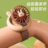 卓越优趣卡通手表风扇随身便携式usb充电哪吒电子伸缩表61儿童节玩具 咩咩羊电动风扇手表【三挡风力+灯光】
