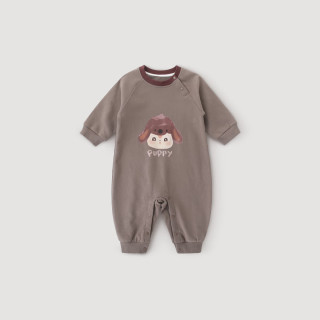 巴厘小猪女宝宝春装连体衣超萌可爱男宝卫衣哈衣春季外出服婴儿衣服春秋款 侦探小狗 90cm