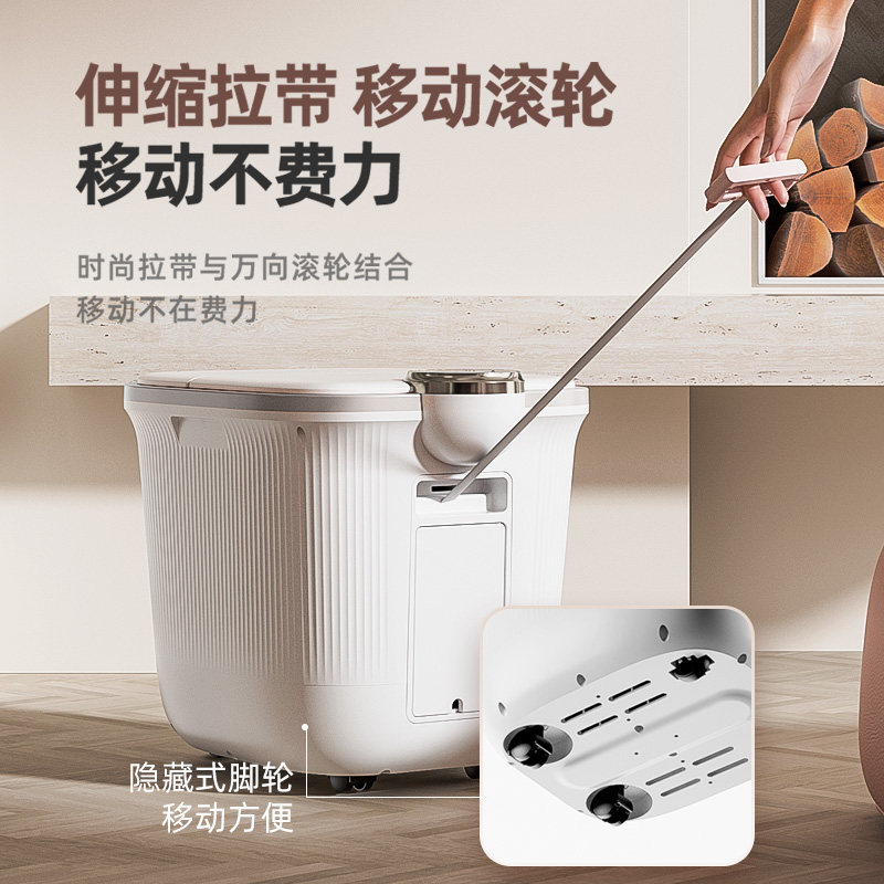 KASJ凯诗捷泡脚桶气囊按摩自动加热恒温电动足浴器家用智能泡脚盆