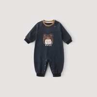 巴厘小猪女宝宝春装连体衣超萌可爱男宝卫衣哈衣春季外出服婴儿衣服春秋款 小熊探险家 66cm