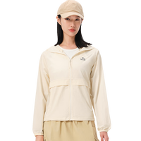 伯希和（Pelliot）[小森林CT]户外防晒衣女士夏季防泼水透气皮肤衣外套12421254白