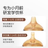 婴儿学饮杯6个月以上宝宝鸭嘴杯PPSU喝水奶瓶刻度重力球吸管水杯