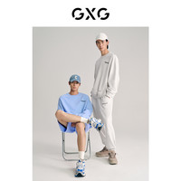 GXG男装 长袖卫衣字母印花后背印花重磅面料 
