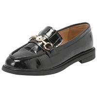 星期六低跟JK鞋女春秋英伦风圆头乐福鞋小皮鞋 SS31111230-10黑色 35