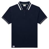 【宋佳明星同款】Hazzys哈吉斯Polo衫女2025撞色翻领短袖T恤 藏青色 155/80A