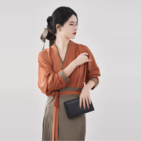 【沈香茶】飞机袖 新中式上班日常通勤高级感衬衫飞机袖上衣女