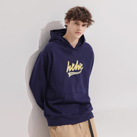 HTHI卫衣男2024春秋季潮牌长袖高街连帽休闲百搭上衣套头帽衫 白色【抓绒款】 3XL