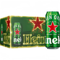 Heineken 喜力 经典精酿罐装 500mL*12罐 赠喜力足球+玻璃杯*2