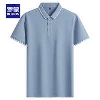 【含桑蚕丝】罗蒙男士POLO衫2024夏季薄款时尚百搭商务短袖T恤衫 190 3T486322黑色