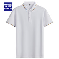 【含桑蚕丝】罗蒙男士POLO衫2024夏季薄款时尚百搭商务短袖T恤衫 195 S2T0913419灰色