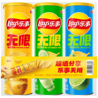 乐事 三连罐薯片清新组合 104g*3罐