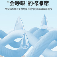 水星家纺 母婴A类可水洗凉感全棉凉席冰丝席 夏季凉席枕套套装二/三件套 春日手书(100%全棉&母婴A类) 90cm×200cm（两件套&宿舍可用）