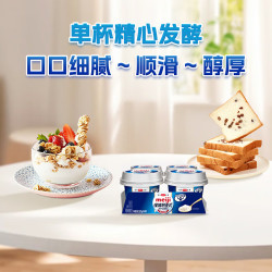 明治 保加利亚式酸奶 纯味不甜100g*4杯低温酸奶 特选LB81乳酸菌