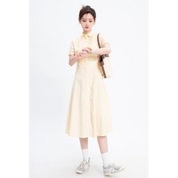 桂儿（guier）衬衫连衣裙女2025年夏季新款高级感别致气质裙子