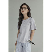 桂儿 guier 女士圆领短袖T恤 宽松百搭打底上衣 2025年夏季新款