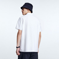 太平鸟男装夏季白色短袖Polo衫 XXXL 白色1(修身)