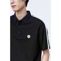 【凉感速干】太平鸟男装奥莱冰氧酷polo时尚撞色拼条夏翻领t恤 XL 白色1(合体)