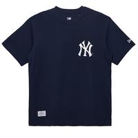 New Era纽亦华夏季MLB印花运动短袖T恤男女潮圆领NY宽松 XL 13546479-黑色LA