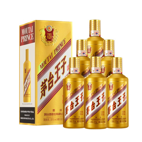 整箱白酒_茅台MOUTAI 金王子53度500ml*6整箱王子酒白酒团聚宴饮